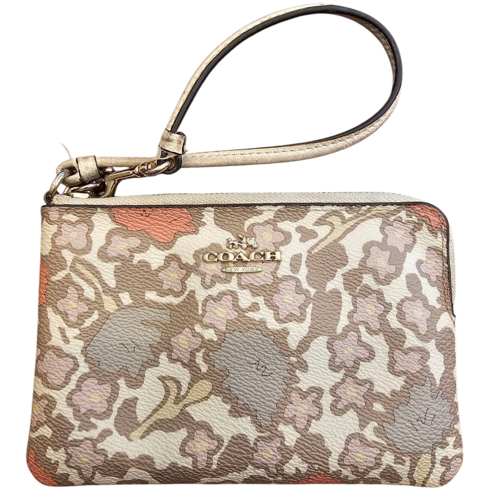 Coach Yankee Floral Wristlet - Beechwood